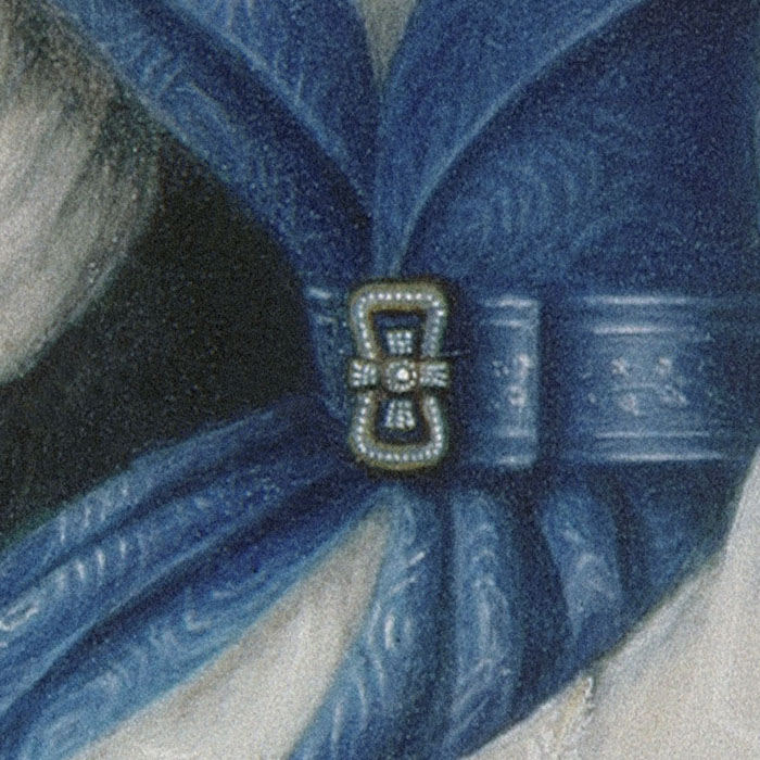 Portrait de la princesse Caroline Amélie du Danemark, détail