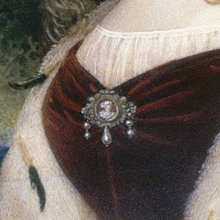 Portrait de la fille de l'aide de camp du prince d'Orange, détail