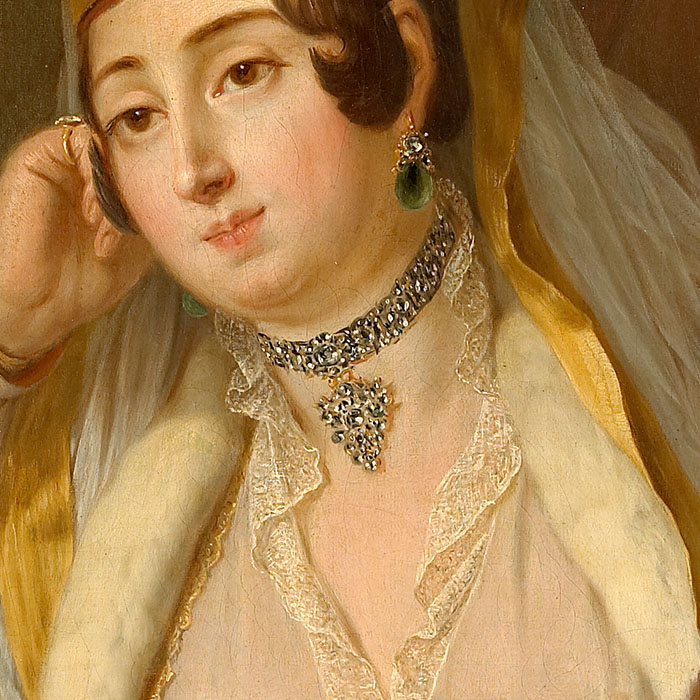 Dame levantine en coiffure de ville, détail