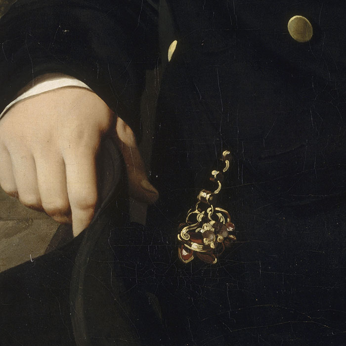 Portrait de Madame Rivière, détail