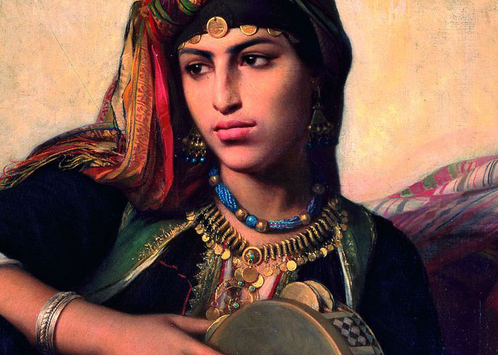 Fellah jouant du tambourin