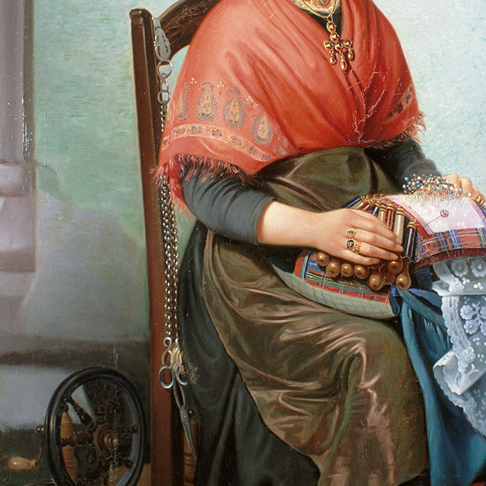 Portrait de la dentellière d'Espaly, détail